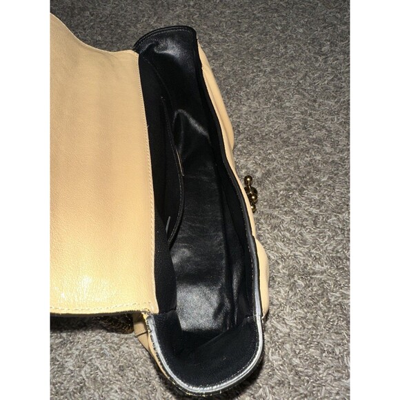 Chloe Buttercream Leather Flap Medium Turn-Lock Gold Convertible Crossbody Bag - Picture 10 of 13